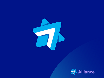 Alliance Logo Design ( Letter 'A' + Star + Play )