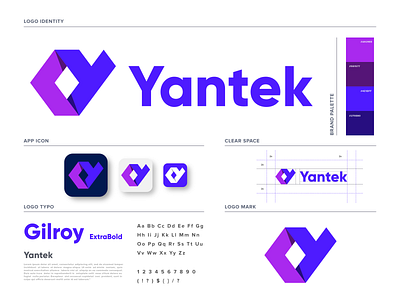 Yantek Logo Design app logo brand design branding business design ecommerce entrepreneur graphic design icon logo logo designer logo presentation logomark logotype marketing modern logo startup tech logo technology ui