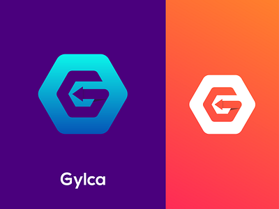 Gylca Logo Design ( G + Aroow + Hexagon )