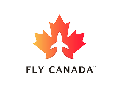 FLY CANADA Logo Design air app booking brand identity branding canada design flight app fly canada logo hotel icon logo logo design logo designer logo inspiration logotype modern logo plane ticket travel