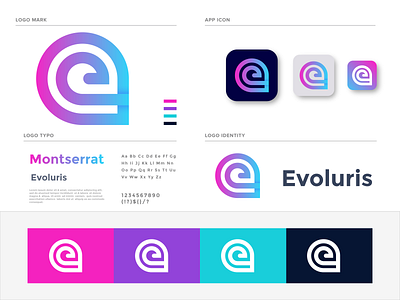 Evoluris Logo Design app app design app logo brand design brand identity branding connect icon illustration logo logo design logo designer logo presentation logotype modern logo network tech technology ui web