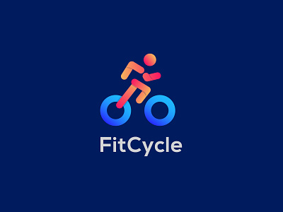 FitCycle Logo Design ( Fitness + Wheel )