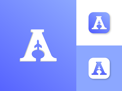 ( A + Flight ) Aviation Logo Design