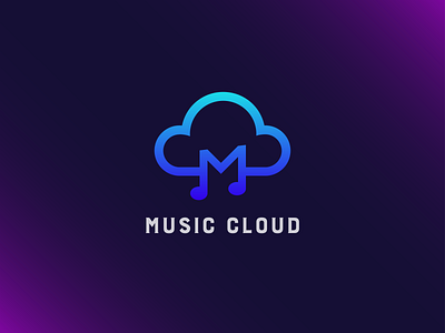 Music Cloud Logo ( M + Music + Cloud )