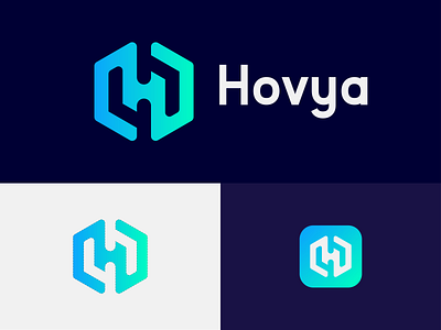 Hovya Logo Design ( H Lettermark ) app logo brand identity branding h letter h letter logo h logo h mark h modern logo h monogram icon logo design logo designer logo inspiration logo mark logo presentation logotype minimalist logo modern logo ui