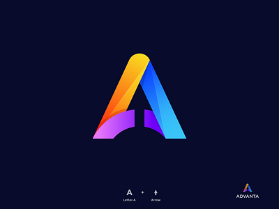 ADVANTA Logo Design ( Letter 'A' + Arrow )