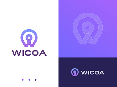 WICOA Logo Design ( w + location )