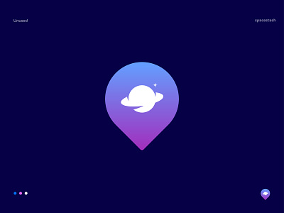 Spacestash Logo ( Location + Planet/Space/Galaxy )