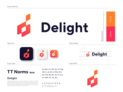 Delight Logo ( d + tech ) app logo brand book brand identity brand identity guidelines branding business d logo d tech logo entrepreneur logo design logo designer logo presentation logomark logotype marketing modern logo startup tech logo tech mark technology