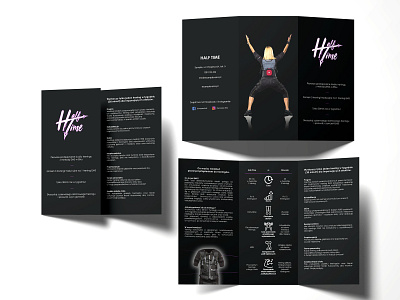 EMS studio leaflet branding design ems ems studio gym personal trainer print trainer training