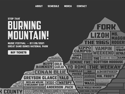 Burning Mountain Music Festival Concept