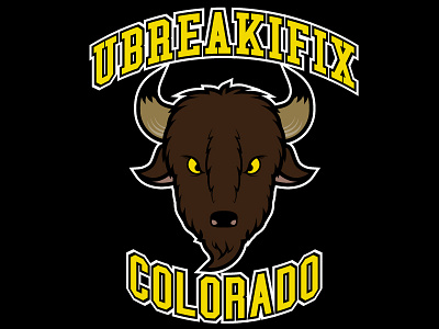 CU Buffalos boulder colorado hand drawn tshirt design