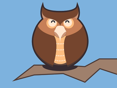 Who? cartoon owl vector