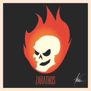 Zarathos (Ghost Rider) comics illustration marvel silly