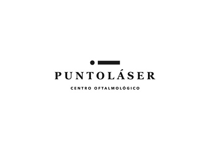 Punto Láser branding design lettering logo logotipo logotype monogram monograma ophtalmic typography