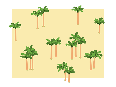 Coconut trees desert illustration inkscape palm pattern sand tree trees vector