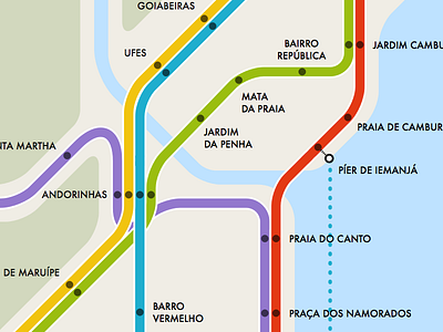 Imaginary metro map of Vitória illustration map metro railway subway vector
