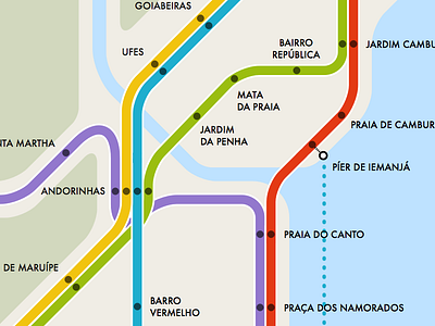 Imaginary metro map of Vitória