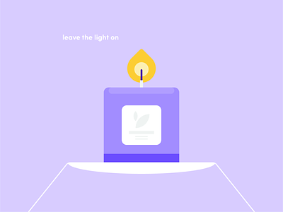 candle abstract design flat fun icon iconographic illustration purple typography vector world