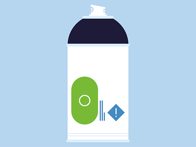 spray+pray abstract blue design flat grafitti green icon iconographic illustration logo shapes simple spraycan spraypaint vector
