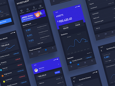 An Investment Finance Management App app branding illustration ui ux