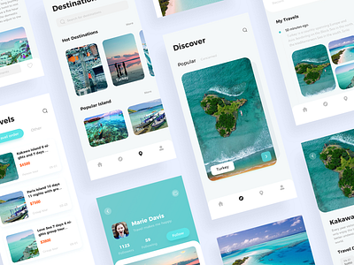 Travel Page Collection animation app design logo ui ux 设计