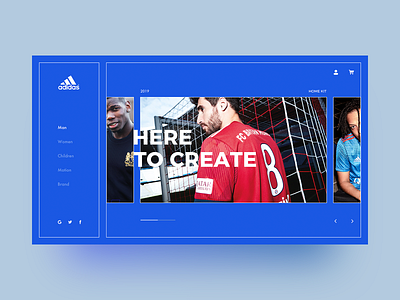 Adidas Concept Interface ui ux web web design 品牌 插图 活版印刷 设计