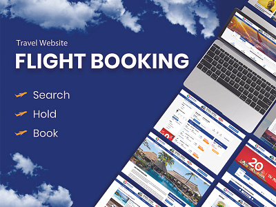 Flight Booking - Travel Website booking flight flight booking landingpage templates travel website