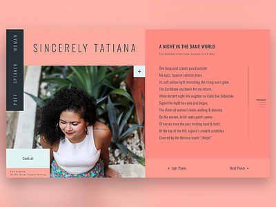 Sincerely Tatiana Poetry Concept