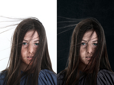 Photo Retouching - before & after girl grunge