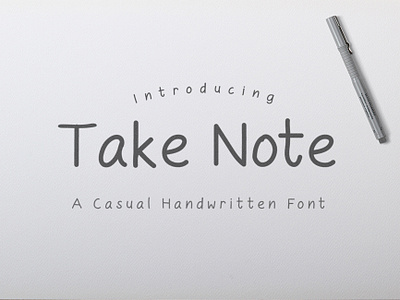 Take Note Handwritten Font casual font font handwriting handwriting font sans serif typography