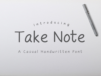 Take Note Handwritten Font