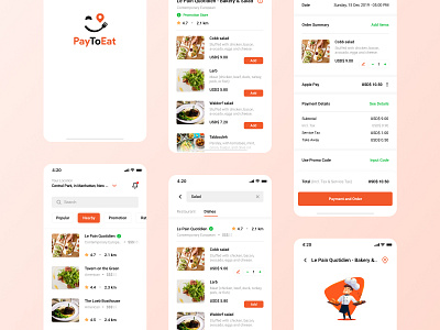 Food Ordering App booking cart clean cooking dailyui ecommerce food interaction design list view mobile app order payment products shop simple store ui ux