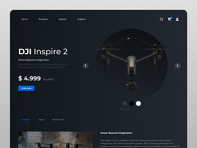 Luxury Hobbies E-commerce blue clean dailyui dark theme detail page details ecommerce hobby interaction design luxury marketplace navy order overview shop technology ui ux web design website