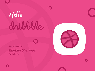 Hello Dribbble! design flat icon illustration logo typography vector