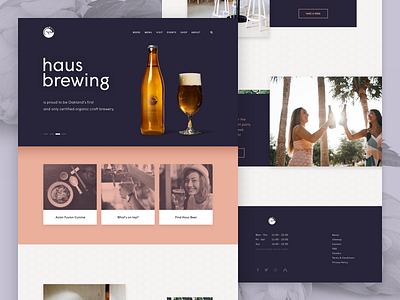 Haus Brewing Landing Page bar beer branding brewing landing layout typography ui ux website