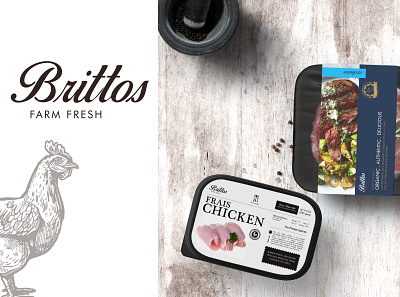 Brittos brand identity branding design food food design logo processed food typography