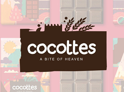 cocottes brand identity branding chocolate chocolate bar chocolate packaging creative creative design food food design logo logodesign logotype minimal typography