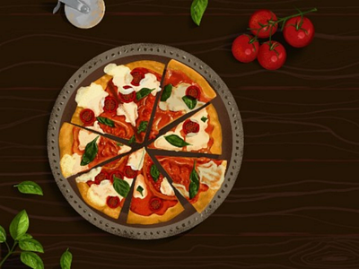 Pizza creative design fooddesign foodie foodillustration illustration illustrator junkfood photoshop pizza