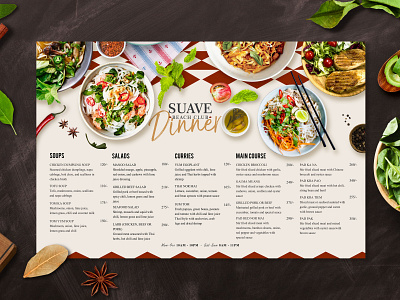 SUAVE BEACH CLUB - MenuCard branding design food design food menu graphicdesign graphics inspiration minimal