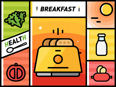 Wonderful Day - breakfast design illustration ui 向量 图标 插图 设计