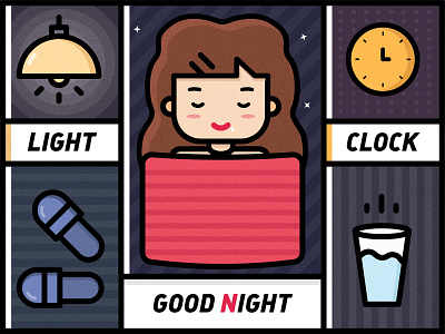 Wonderful Day - good night design illustration ui 向量 图标 插图 设计
