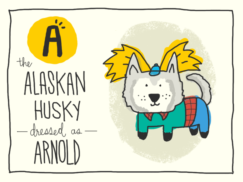 Dogs and Cartoons - A abc arnold dogs gif hey arnold husky illustration nickelodeon