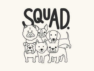 Pupper Squad dogs illo puppy squad