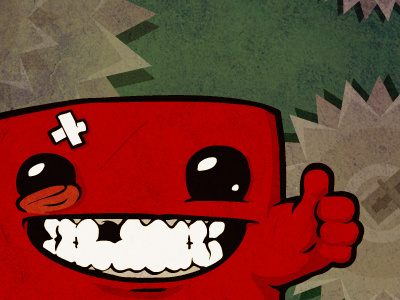 Super Meat Boy game indie game poster super meat boy