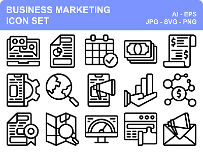 Business Marketing business finance icon icon set iconset information laptop marketing mobile seo