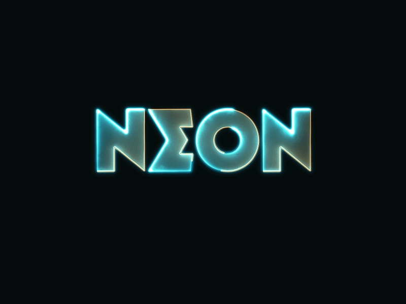 Neon 3.0 2d after effects animation neon saber text