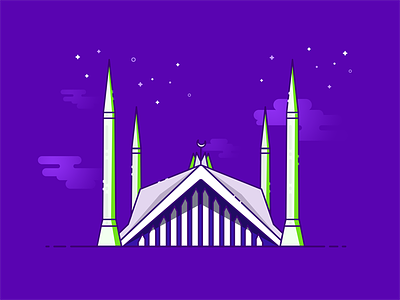 Faisal Mosque faisal illustration islamabad landmark lineart illustration mbe monument mosque pakistan