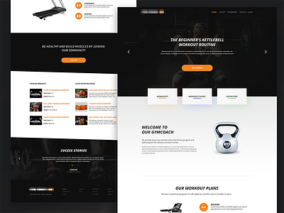 Fitness Web Design Landing page