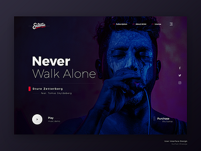 Music Website | Exploration design interface montserrat music never walk alone sture zetterberg style guide typography ui user interface ux web